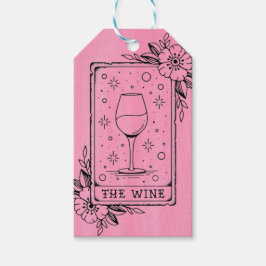 Etiqueta Para Presente Cartão de Tarô de Vinho
