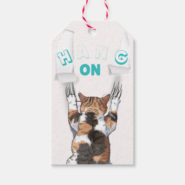 Etiqueta Para Presente Cartão Presente Moderno - Seja Pawsitivo (Frente)