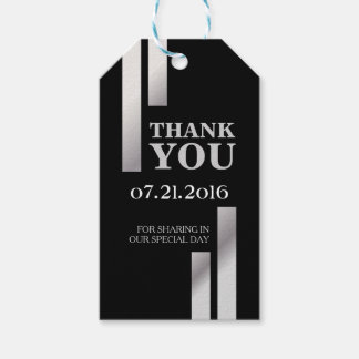 Etiqueta Para Presente Cartões de agradecimentos de Casamento de Stripe d