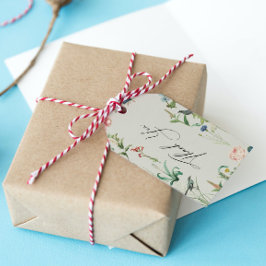 Etiqueta Para Presente Cartões de agradecimentos de Moldura das Flores do