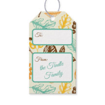 Cartões de natal Amarelo Teal da Vintagem Personal