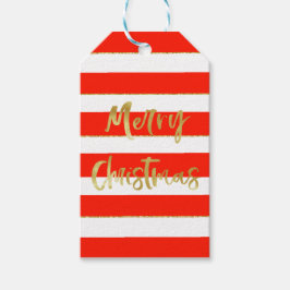 Etiqueta Para Presente Cartões de natal de Natal - Vermelho Pessoal