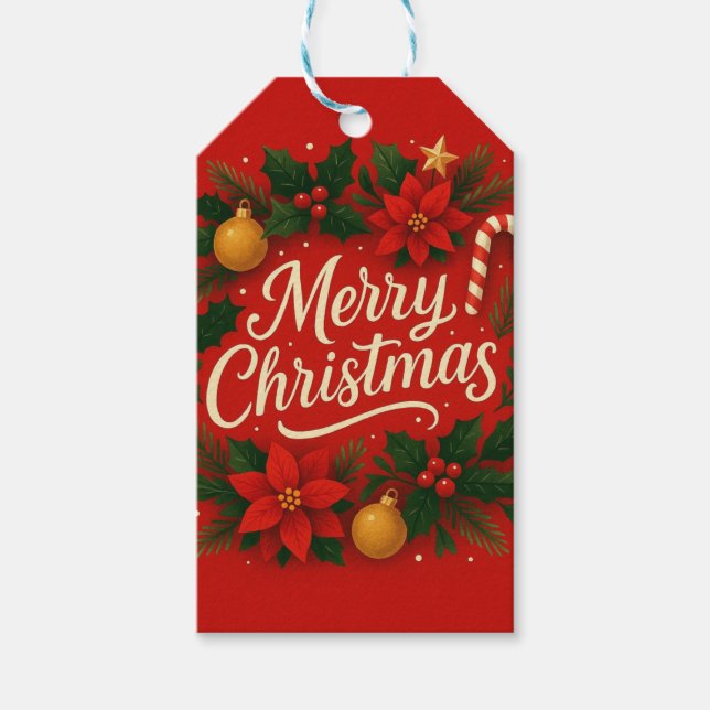 Etiqueta Para Presente cartões de presente da véspera de Natal  (Frente)