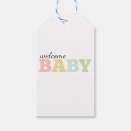 Etiqueta Para Presente Cartões para bebês/presentes de Pastel, neutros em