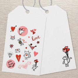 Etiqueta Para Presente Cartoon de Amor