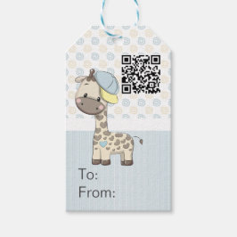 Etiqueta Para Presente Cartoon Personalizado Menino Girafa Dicas de Prese