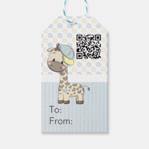 Etiqueta Para Presente Cartoon Personalizado Menino Girafa Dicas de Prese