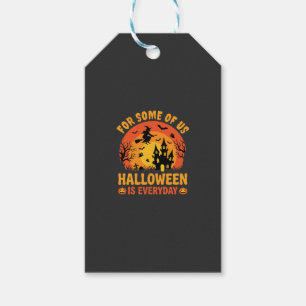 Etiqueta Para Presente Casa Assombrada da Bruxa do Halloween Diário