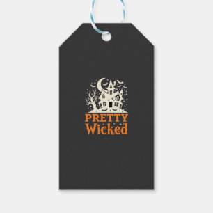 Etiqueta Para Presente Casa Assombrada de Halloween Muito Malvada_1
