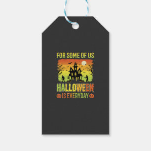 Etiqueta Para Presente Casa Assombrada de Halloween Para Alguns de Nós