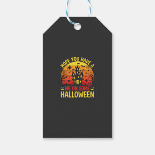Etiqueta Para Presente Casa Assombrada Engraçada do Halloween em Algum De