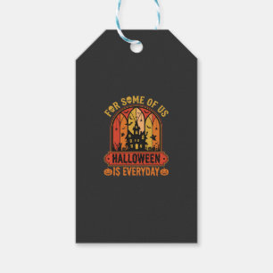Etiqueta Para Presente Casa Assombrada Retro de Halloween Diária