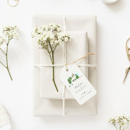 Etiqueta Para Presente Casa de Aquarela Italiana Obrigado Casamento