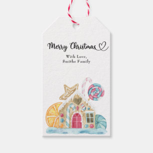 Etiqueta Para Presente Casa de biscoitos de Natal - Feliz Natal