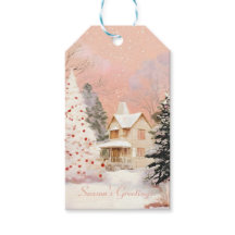 Casa de Natal Rosa Caprichosa no Inverno