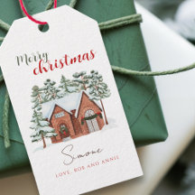 Casa de Neve Árvore de Natal Personalizada