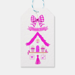 Etiqueta Para Presente Casa Rosa Obrigado Chá de fraldas