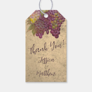 Etiqueta Para Presente Casais Rustic Vineyard "Obrigado" Favor