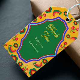 Etiqueta Para Presente Casamento amarelo mexicano