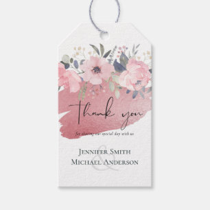 Etiqueta Para Presente Casamento Bonito de Glam Floral Girly Rosegold