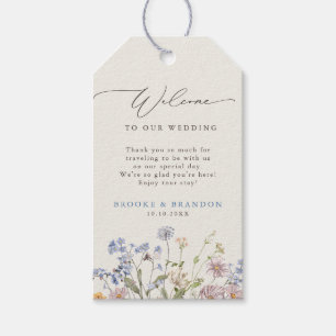Etiqueta Para Presente Casamento Colorido de Primavera Wildflower Meadow