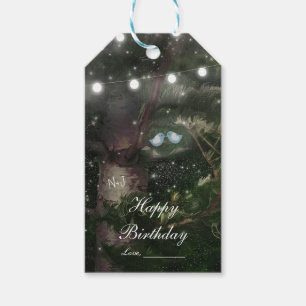 Etiqueta Para Presente Casamento com Aves de Amor com Árvore Rústica