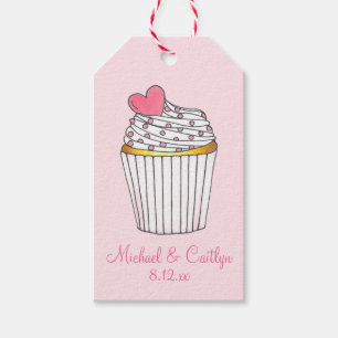 Etiqueta Para Presente Casamento com Chá de panela de Cupcake de Coração