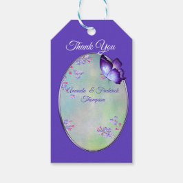 Etiqueta Para Presente Casamento com Flor de Lavanda Lilac