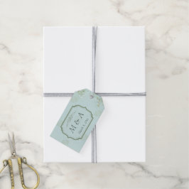 Etiqueta Para Presente Casamento com Flores Brancas Pastel