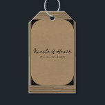 Etiqueta Para Presente Casamento com Linhas Modernas Mínimas Kraft Preto<br><div class="desc">Personalize com qualquer texto.</div>