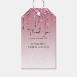 Etiqueta Para Presente Casamento com relâmpagos cor-de-rosa