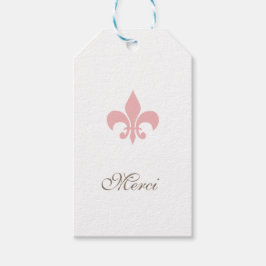 Etiqueta Para Presente Casamento da Regência Francesa Rosa Fleur de Lis M