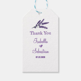 Etiqueta Para Presente Casamento das Flores Elegantes Lilac Obrigado