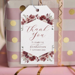 Etiqueta Para Presente Casamento De Aquarela Floral De Outono Russo E Tur