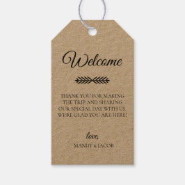Etiqueta Para Presente Casamento de Boas-Vindas Rustic