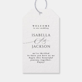 Etiqueta Para Presente Casamento de Boas-Vindas Simples e Preto