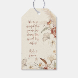 Etiqueta Para Presente Casamento de Brida de Castor de Água Floral BOHO