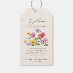 Etiqueta Para Presente Casamento de Campo de Flor Chic Floral Rustic Chic