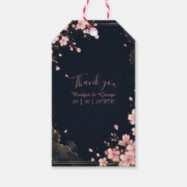 Etiqueta Para Presente Casamento de Cerejeira Sakura Luxo Moderno