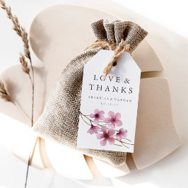 Etiqueta Para Presente Casamento De Cherry Blossoms Obrigado A Favor