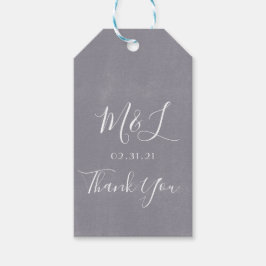 Etiqueta Para Presente Casamento de Cinzas de Lavagem Granita Moderna Gra