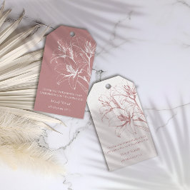 Etiqueta Para Presente Casamento de Contorno de Lily Rosa