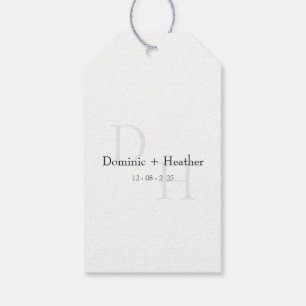 Etiqueta Para Presente Casamento de Elegância Minimalista CLÁSSICO
