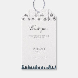 Etiqueta Para Presente Casamento de flocos de neve da Wonderland Winter
