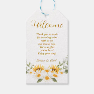 Etiqueta Para Presente Casamento de Flor Amarelo e Branco da IVANA Elegan