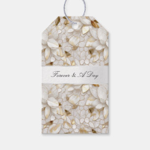 Etiqueta Para Presente Casamento de Flores de Lotus Brancos de Glam Doura