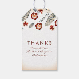 Etiqueta Para Presente Casamento de Flores de Praia Tropicais