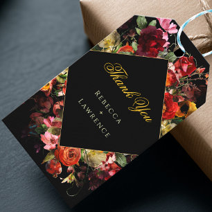 Etiqueta Para Presente Casamento de flores modernas e elegantes