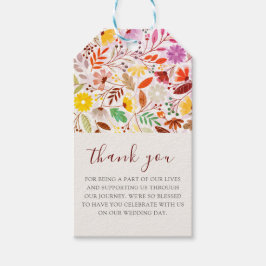 Etiqueta Para Presente Casamento de Flores Primavera Amarelas Teais Roxas