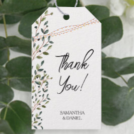 Etiqueta Para Presente Casamento de Folhas Rústicas